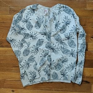 ☀️ EUC sz small pineapple cardigan